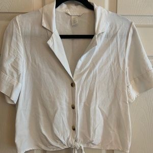 H&M Button up cropped blouse